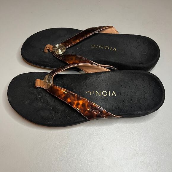 Vionic Black and Brown Sandals - Picture 3 of 5